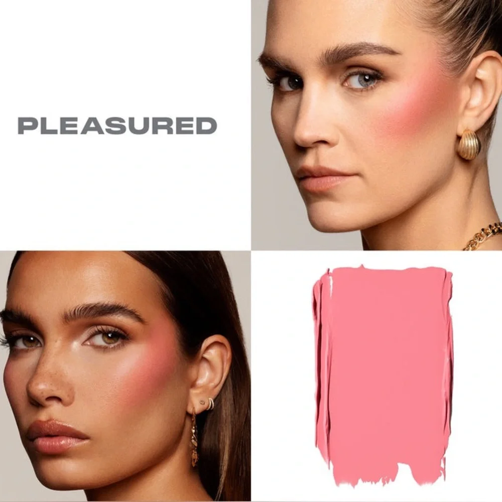 MORPHE Huephoric Rush 3-in-1 Silk Blush in Pleasured (Warm Pink) 0.28 oz / 8 g